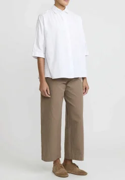 Casey Casey Cotton Waga Short Sleeve Shirt In White