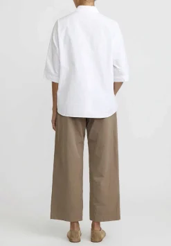 Casey Casey Cotton Waga Short Sleeve Shirt In White