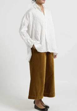 Daniela Gregis Crinkled Cotton ''More Jeroni'' Shirt In Bianco White
