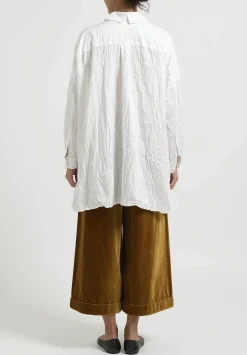 Daniela Gregis Crinkled Cotton ''More Jeroni'' Shirt In Bianco White