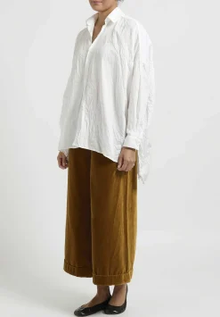 Daniela Gregis Crinkled Cotton ''More Jeroni'' Shirt In Bianco White
