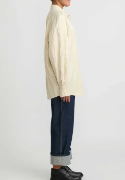Toogood Crumpled Satin ''Storyteller'' Shirt In Raw White
