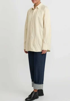 Toogood Crumpled Satin ''Storyteller'' Shirt In Raw White