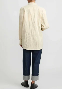 Toogood Crumpled Satin ''Storyteller'' Shirt In Raw White