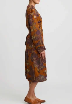 Dries Van Noten Dosana Dress In Rust Floral