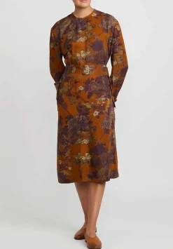 Dries Van Noten Dosana Dress In Rust Floral