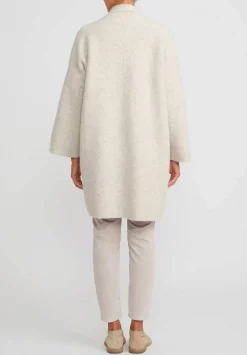 Lauren Manoogian Double Face Baby Alpaca Wide Coat In Carrara Cream