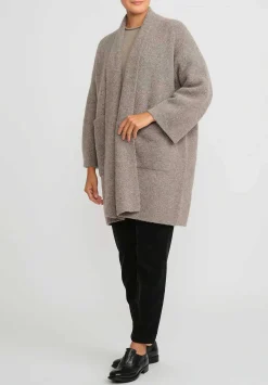 Lauren Manoogian Double Face Baby Alpaca Wide Coat In Granite Taupe