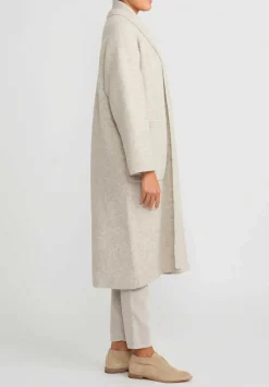 Lauren Manoogian Double Face Long Coat In Carrara Cream