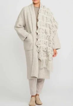 Lauren Manoogian Double Face Long Coat In Carrara Cream