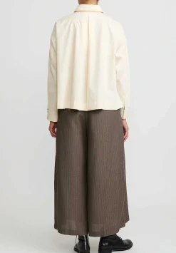 A Tentative Atelier Drapey Flared Jacquard Pants In Dark Brown
