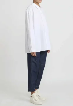 Toogood Draughtsman Cotton Poplin Shirt In Chalk White