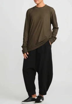 Rundholz Dip Drop Crotch Jogger Pant In Black