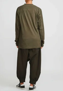 Rundholz Dip Drop Crotch Jogger Pant In Khaki Cloud Green