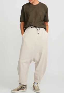Rundholz Dip Drop Crotch Jogger Pant In Natural Sand