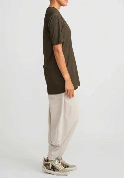 Rundholz Dip Drop Crotch Jogger Pant In Natural Sand