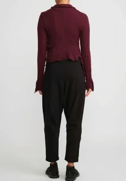 Rundholz Black Label Drop Crotch Skinny Stretch Pants In Black