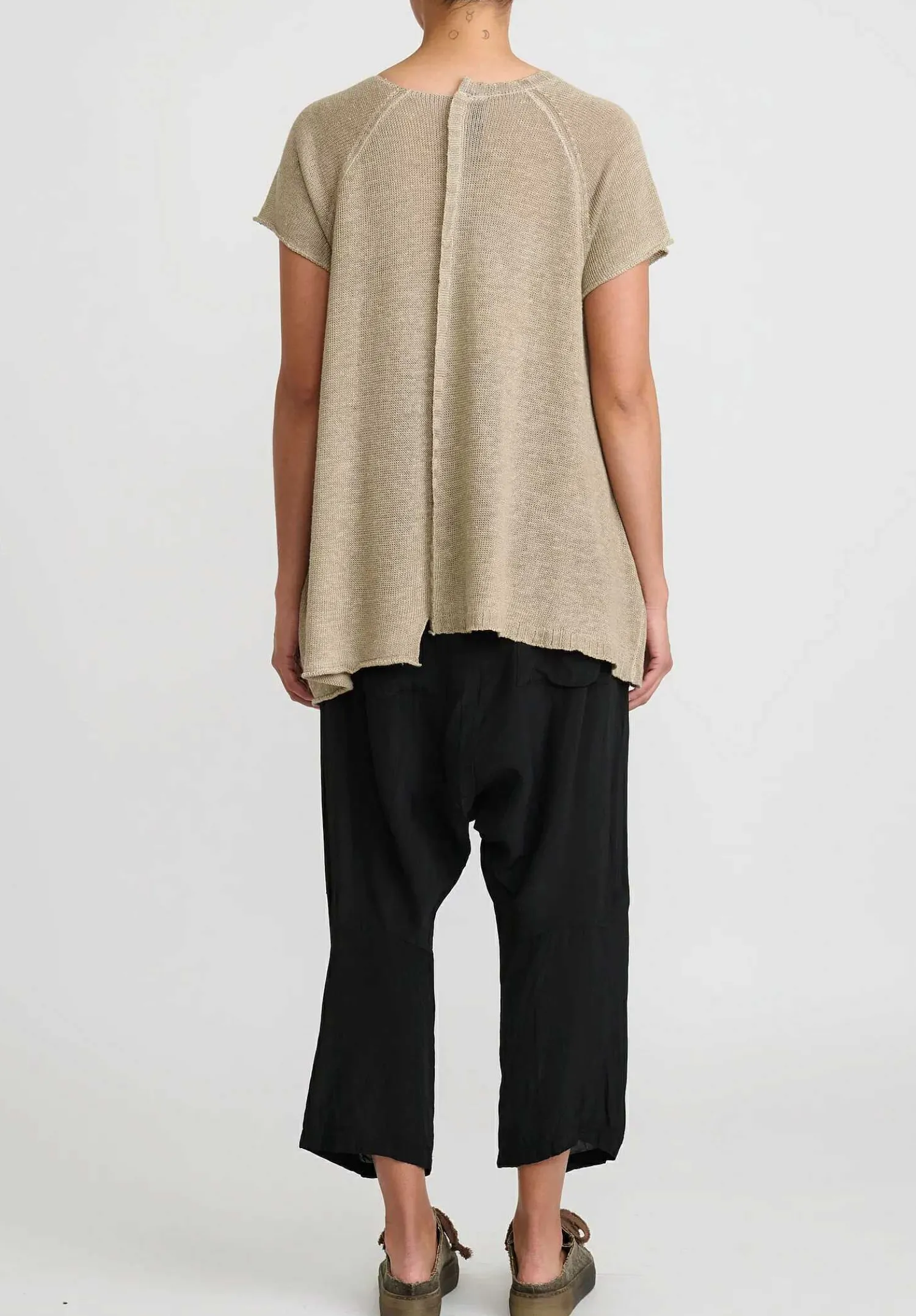 Rundholz Drop Crotch Straight Leg Pants In Black