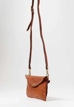 Campomaggi Duo Of Riveted Shoulder Bags In Cognac Brown