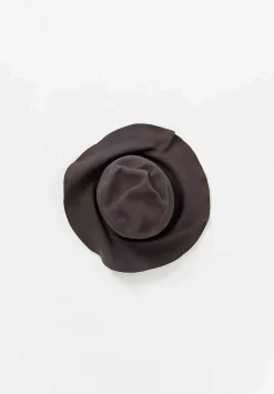 Horisaki Design & Handel Easy Burnt Rabbit Wrinkled Brim Hat In Grey