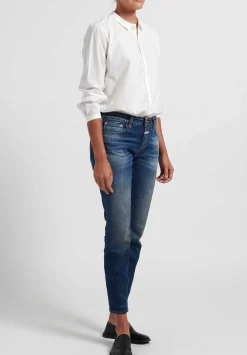 Closed Faded ''Whisker'' Jeans In Dark Blue