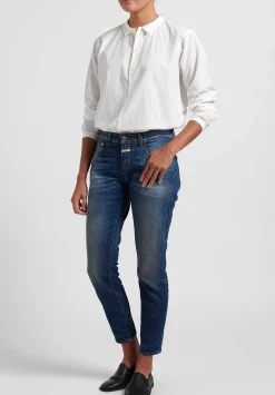 Closed Faded ''Whisker'' Jeans In Dark Blue