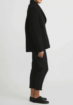 Boboutic Felted, Knit Short Coat In Black