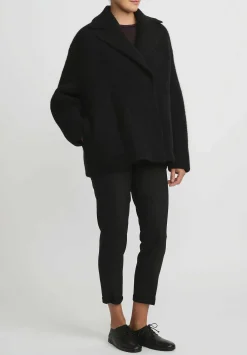 Boboutic Felted, Knit Short Coat In Black