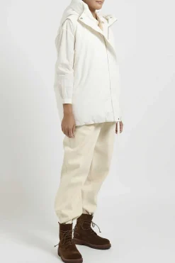 Jil Sander+ Gilet 01 Puffer Vest In Natural White