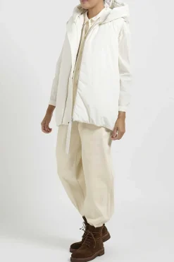 Jil Sander+ Gilet 01 Puffer Vest In Natural White