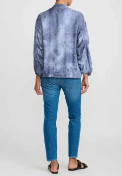 Giorgio Brato Hand Dyed Zip-Up Jacket In Midnight Blue