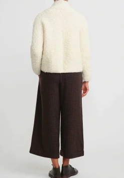 Daniela Gregis Hand Knit Cashmere Collo Legaccio Scialle Jacket In Raw Natural