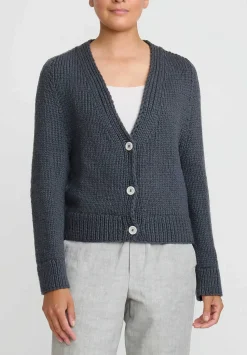 Wommelsdorff Hand Knit Cashmere Willa Cardigan In Vintage Grey