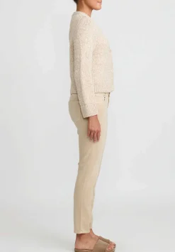 Wommelsdorff Hand Knit Cashmere Willa Cardigan In Sand Oatmeal Brown