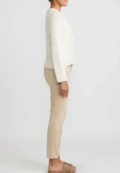 Wommelsdorff Hand Knit Cashmere Willa Cardigan In Off White Salt