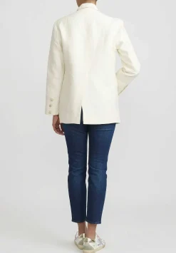 Péro Handmade Linen ''Simple'' Jacket In Ivory White