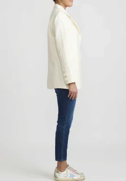 Péro Handmade Linen ''Simple'' Jacket In Ivory White