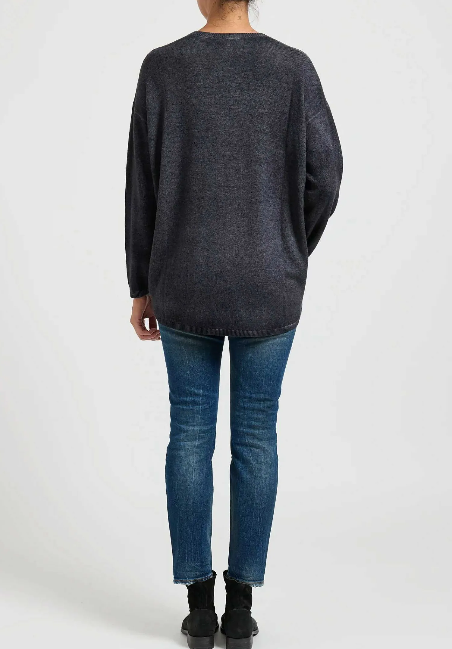 Avant Toi Hand-Painted Cashmere Cardigan In Nero