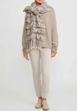 Lauren Manoogian Handwoven Carton Scarf In Granite Taupe
