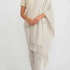 Lauren Manoogian Handwoven Wool And Baby Alpaca Fine Wrap In Carrara Gray
