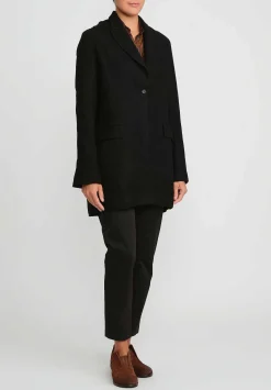 Masnada Hemp And Virgin Wool Jacket In Black