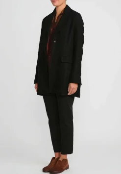 Masnada Hemp And Virgin Wool Jacket In Black