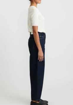 Closed High Waisted "Fayna" Jeans In Dbl Dark Blue