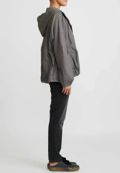Rundholz Hooded Tulip Jacket In Ash Grey