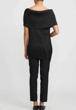 Issey Miyake Intangible Pleats Top In Black