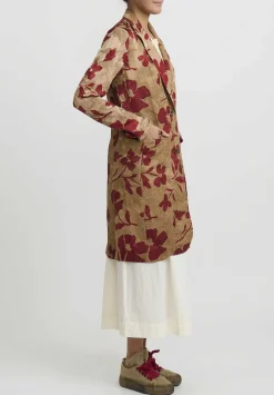 Uma Wang Jacquard ''Katia'' Jacket In Red & Tan