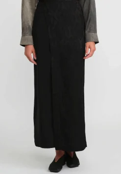 Uma Wang Jacquard Panel Gino Skirt In Black