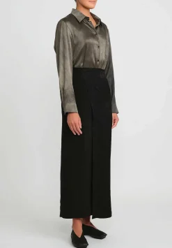 Uma Wang Jacquard Panel Gino Skirt In Black