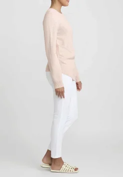 Jil Sander Japanese Cotton Sweater In Pink Rose