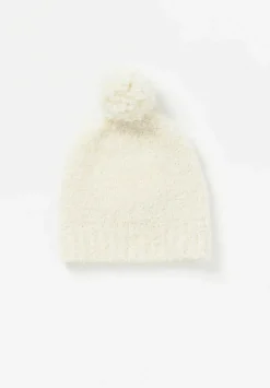 Jil Sander+ Jil Sander Wool Beanie With Pom Pom In Natural